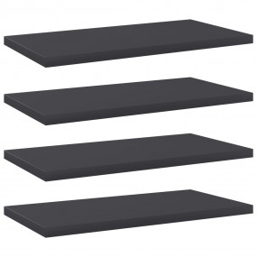 Shelf Set of 4 Grey Engineered wood Medium Simple Shelf