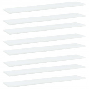 Shelf Set of 8 White Engineered wood 39.4 in x 7.9 in x...