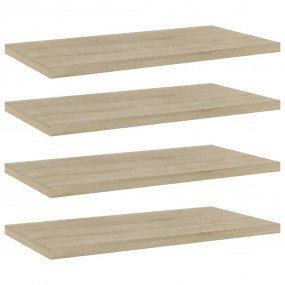 Shelf Set of 4 Sonoma oak Engineered wood 15.7 in x 7.9...