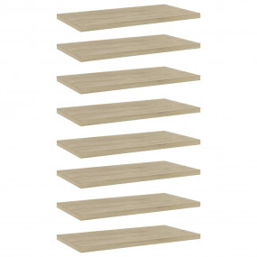 Shelf Set of 8 Sonoma Oak Engineered Wood 15.7 x 7.9 x ...
