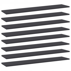Shelf Set of 8 Grey Engineered wood Standard Simple She...
