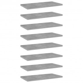Shelf Set of 8 Concrete grey Engineered wood 15.7 x 7.9...