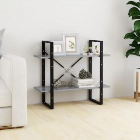 Book Cabinet Concrete Gray Engineered Wood 31.5x11.8x27...
