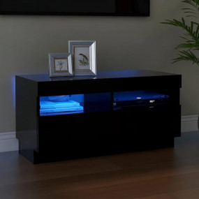 TV Cabinet Black Engineered wood TV Cabinet Rectangular...