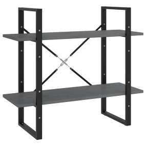 Book Cabinet Grey Solid pine wood, metal Medium Book Ca...