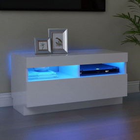 TV Cabinet High gloss white Engineered wood Medium TV C...