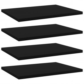 Shelf Set of 4 Black Engineered wood 15.7x11.8 in Minim...