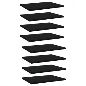 Shelf Set of 8 Black Engineered wood Simple Shelf Recta...