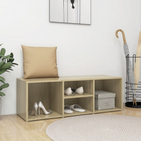 Shoe Storage Bench Sonoma Oak Engineered Wood 41.3x13.8...