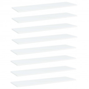 Shelf Set of 8 White Engineered wood 39.4x11.8x0.6 in