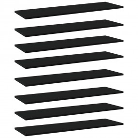 Shelf Set of 8 Black Engineered wood Simplistic Shelf