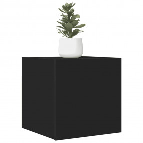 TV Cabinet Black Engineered wood 12.0x12.0x12.0 in Reve...