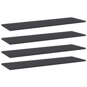 Shelf Set of 4 Grey Engineered wood 39.4x11.8 in Wall m...