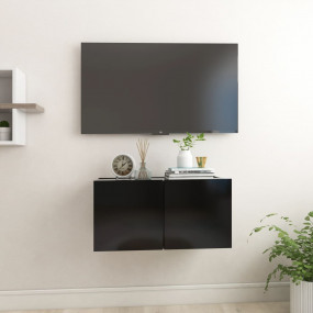 TV Cabinet Black Engineered wood Medium TV Cabinet Rect...