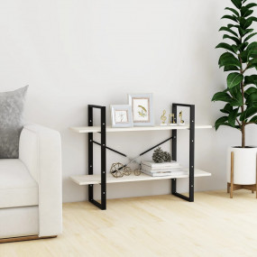 Book Cabinet White Solid pine wood, metal 39.4x11.8x27....