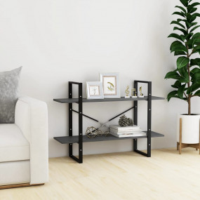 Book Cabinet Gray Solid Pine Wood 39.4x11.8x27.6 in Mod...