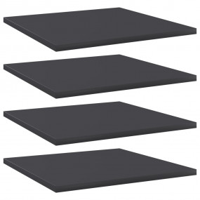 Shelf Set of 4 Grey Engineered wood 16x16 in Simple She...