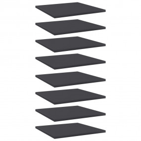 Shelf Set of 8 Gray Engineered Wood 15.7 in x 15.7 in S...