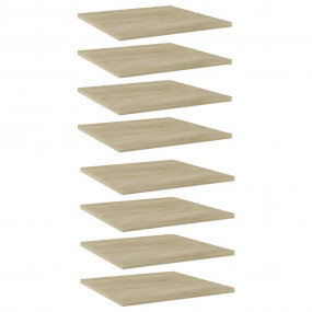 Shelf Set of 8 Sonoma oak Engineered wood 15.7x15.7 in