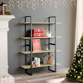 Book Cabinet Sonoma Oak Engineered wood and metal 39.4x...