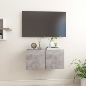 TV Cabinet Concrete grey Engineered wood TV Cabinet Rec...