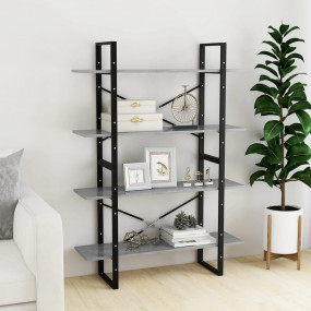 Book Cabinet Concrete Grey Engineered Wood 39.4x11.8x55...