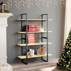 Book Cabinet Natural pine Solid pine wood, metal Large