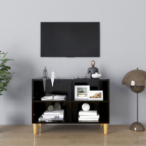 TV Cabinet Black Engineered wood TV Cabinet Rectangular