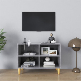 TV Cabinet Concrete Grey Engineered Wood Medium TV Cabi...