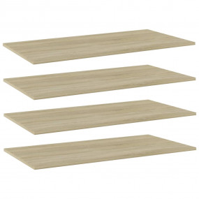 Shelf Set of 4 Sonoma oak Engineered wood Shelf Rectang...