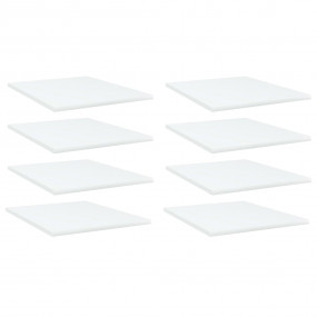 Shelf Set of 8 White Engineered wood Medium Shelf Recta...