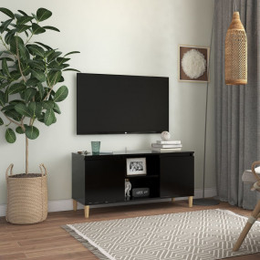 TV Cabinet Black Engineered wood Medium TV Cabinet Rect...