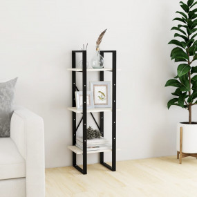 Book Cabinet White Solid pinewood, metal Medium Book Ca...