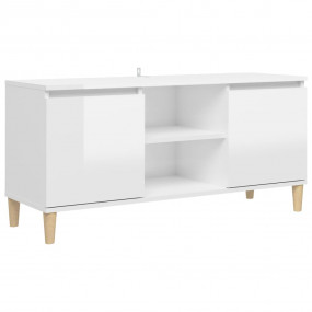 TV Cabinet High Gloss White Engineered Wood
