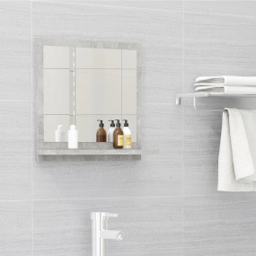 Mirror Concrete gray Engineered wood, acrylic Medium Wa...