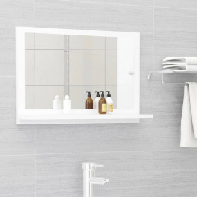 Mirror White Engineered Wood, Acrylic Bathroom Mirror R...