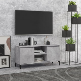 TV Cabinet Concrete grey Engineered wood, metal Medium ...