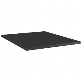Shelf Set of 4 High gloss black Engineered wood 15.7x19...
