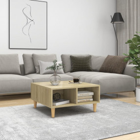 Coffee Table Sonoma oak Engineered wood, Solid eucalypt...