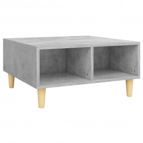 Coffee Table Concrete Grey Engineered Wood, Solid Eucal...