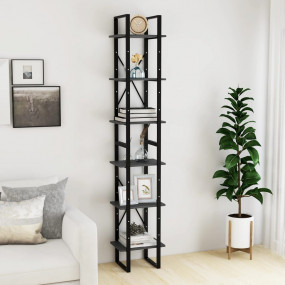 High Cabinet Grey Solid Pine Wood, Metal 82.7 in Height