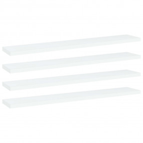 Shelf Set of 4 White Engineered wood 23.6 x 3.9 x 0.6 i...