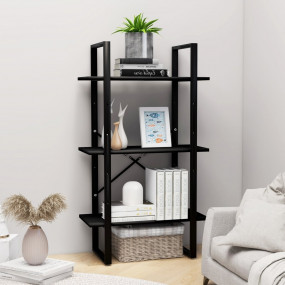Storage Shelf Black Metal Medium Storage Shelf Rectangu...