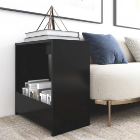 Side Table Black Engineered wood 19.7 x 10.2 x 19.7 in ...