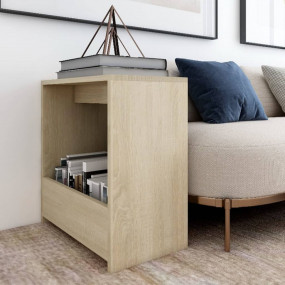 Side Table Sonoma Oak Engineered Wood Small End Table