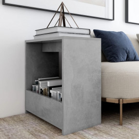 Side Table Concrete Grey Engineered Wood Medium Side Ta...