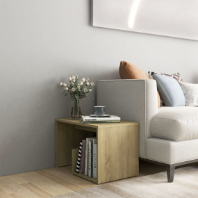 Side Table Sonoma oak Engineered wood Standard Side Tab...