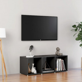TV Cabinet Gray Engineered wood Medium TV Cabinet Recta...