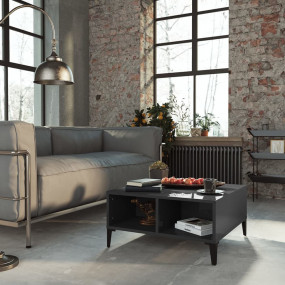 Coffee Table High gloss grey Engineered Wood, Metal Med...