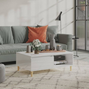 Coffee Table High gloss white Engineered wood